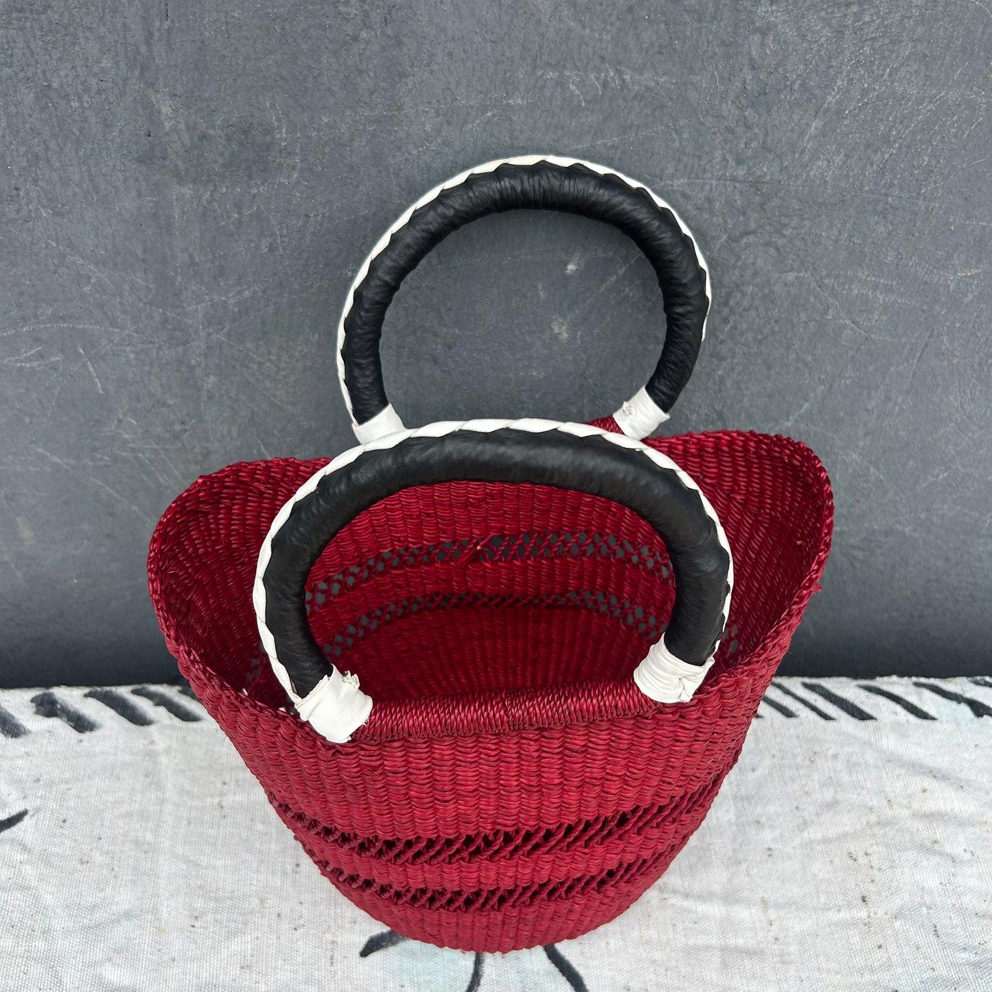 Small U-Shopper Bolga Basket - arabolgabaskets.com