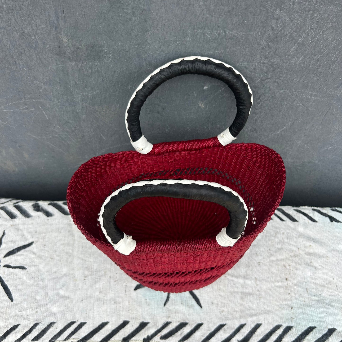 Small U-Shopper Bolga Basket - arabolgabaskets.com