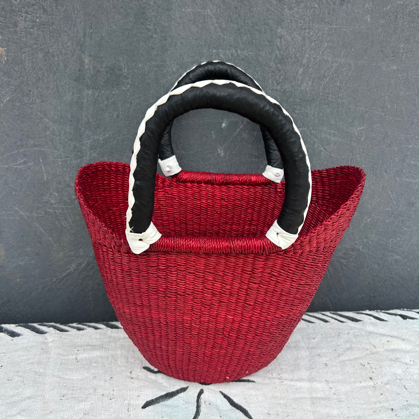 Small U-Shopper Bolga Basket - arabolgabaskets.com