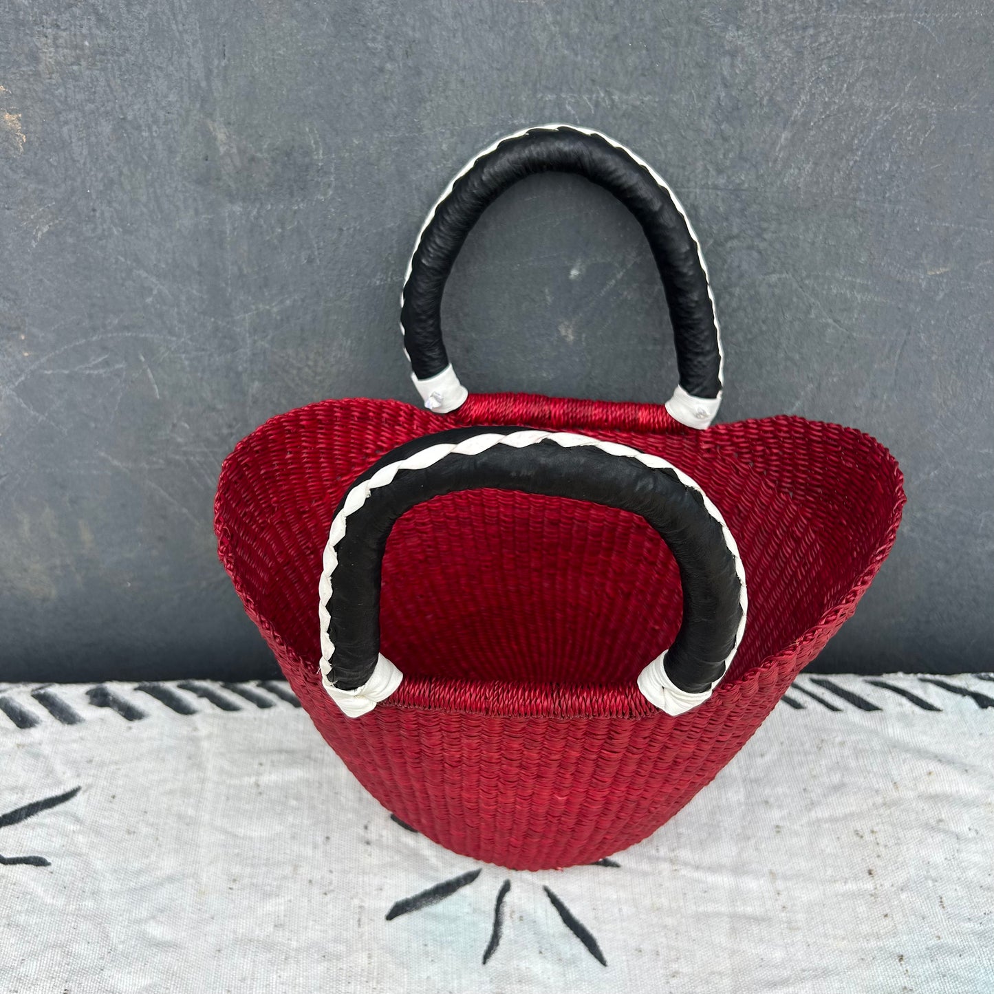 Small U-Shopper Bolga Basket - arabolgabaskets.com