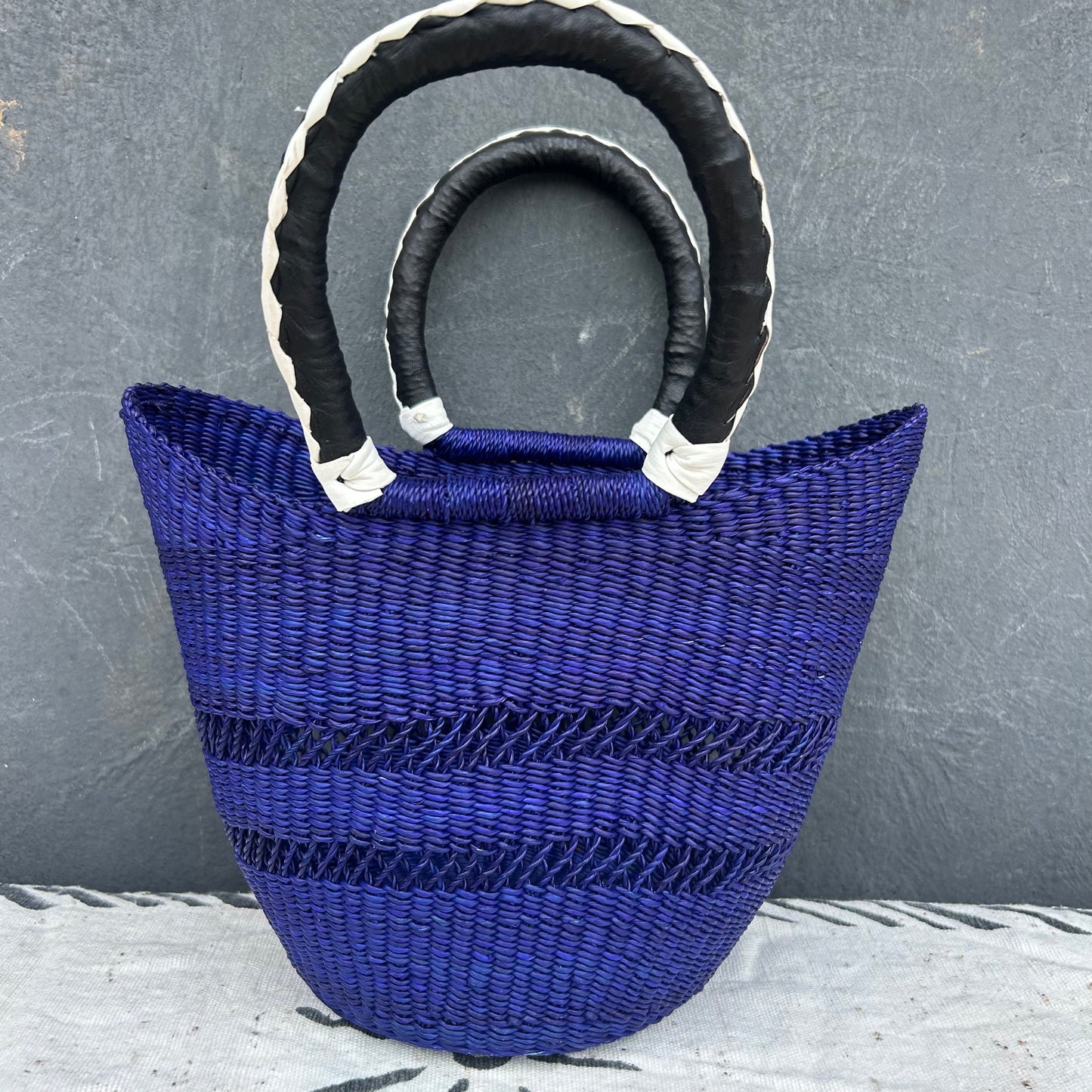 Small U-Shopper Bolga Basket - arabolgabaskets.com