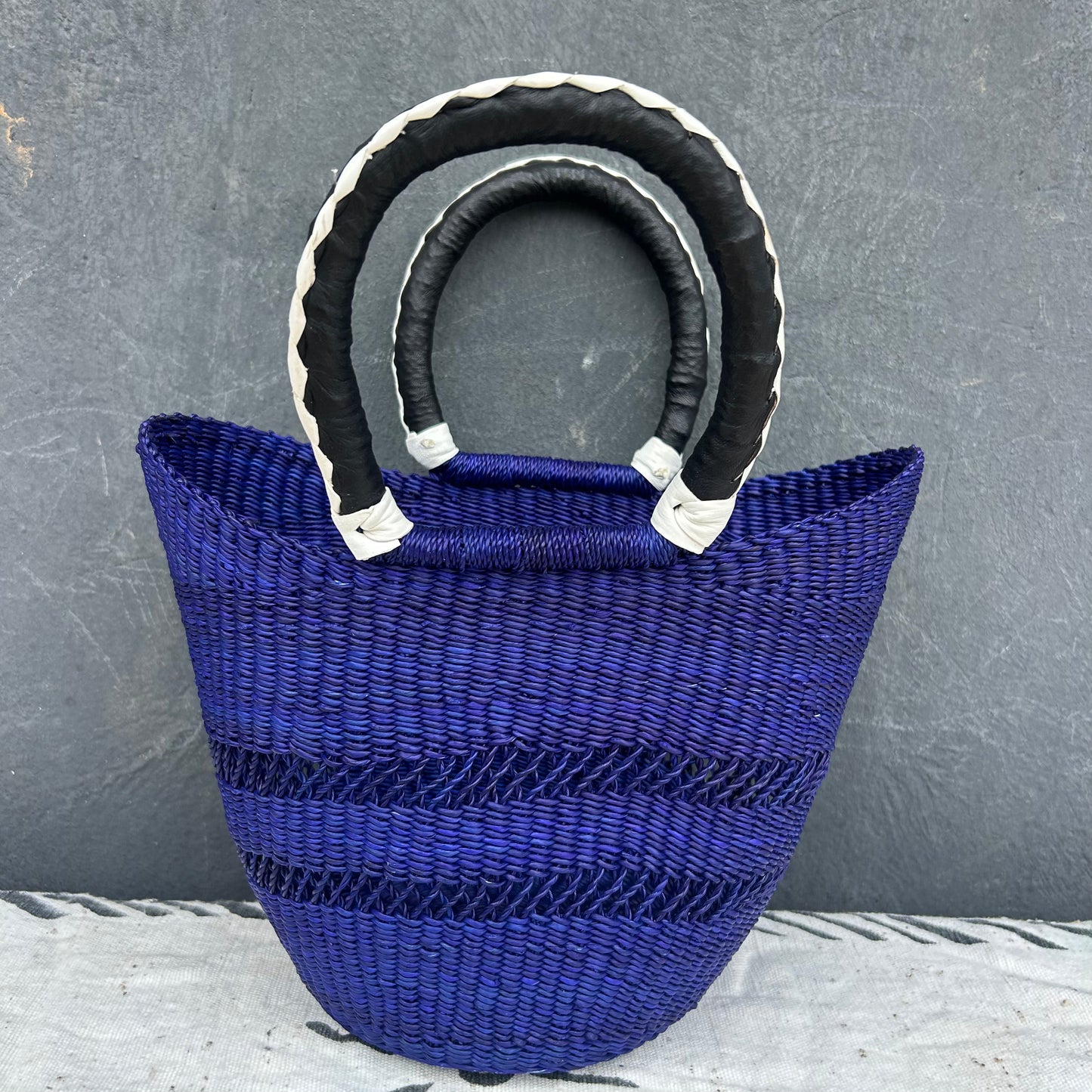 Small U-Shopper Bolga Basket - arabolgabaskets.com