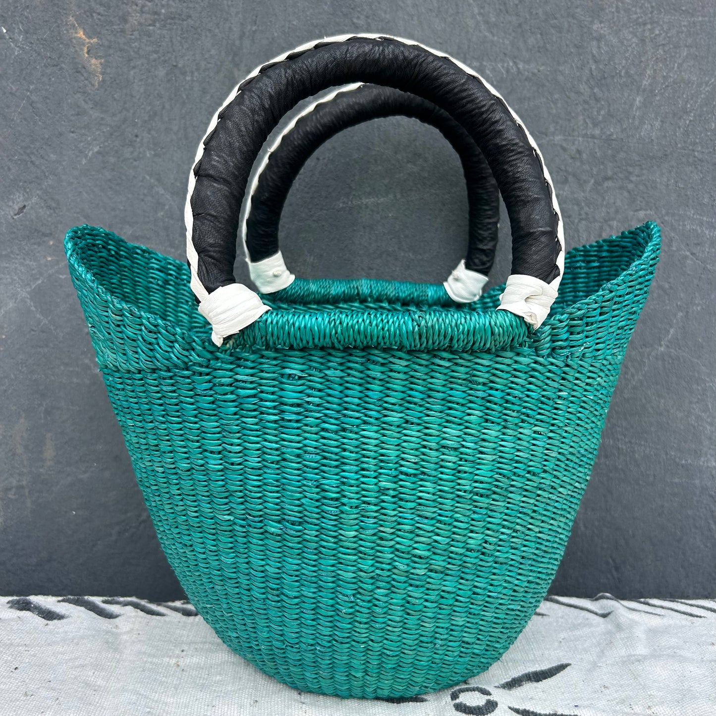 Small U-Shopper Bolga Basket - arabolgabaskets.com