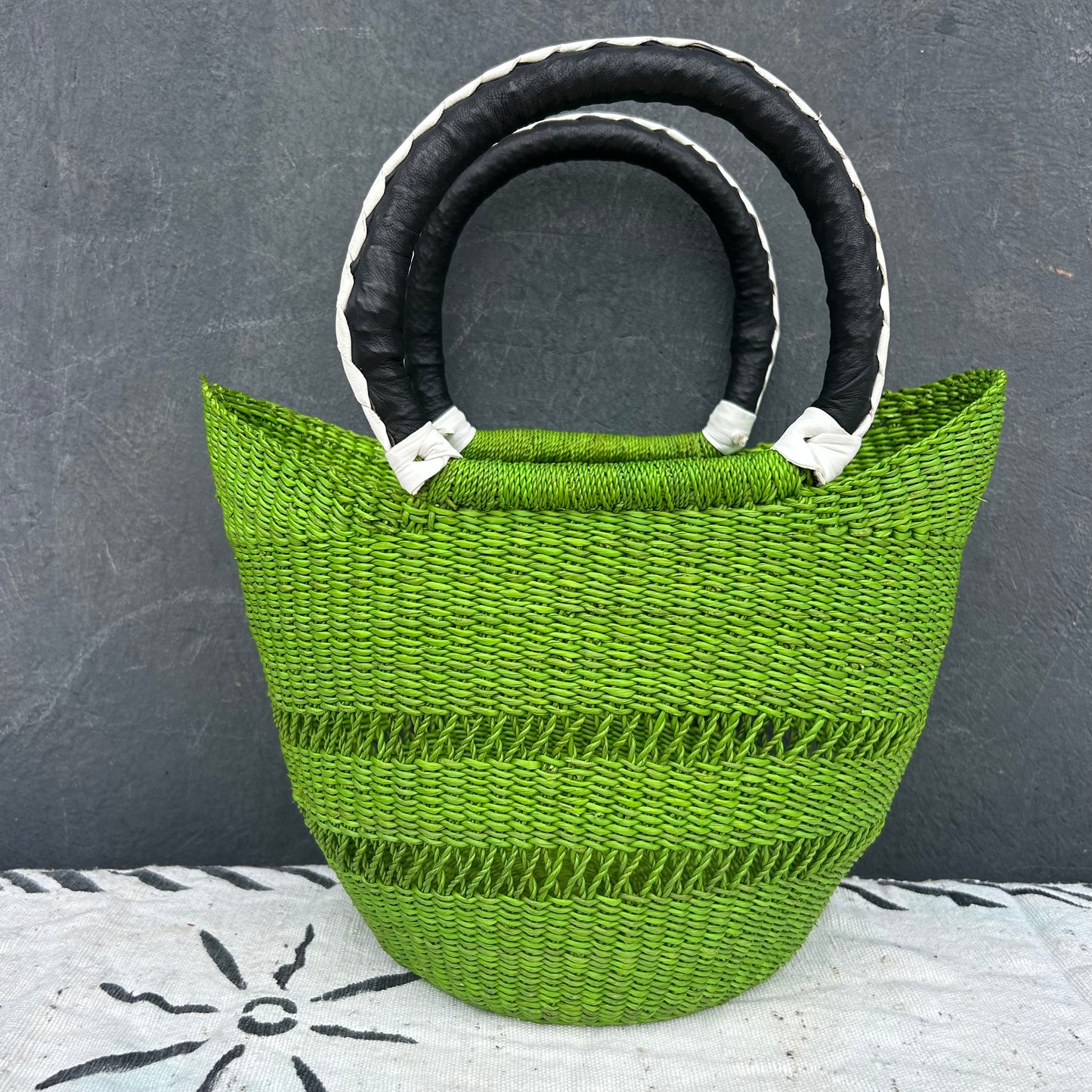 Small U-Shopper Bolga Basket - arabolgabaskets.com