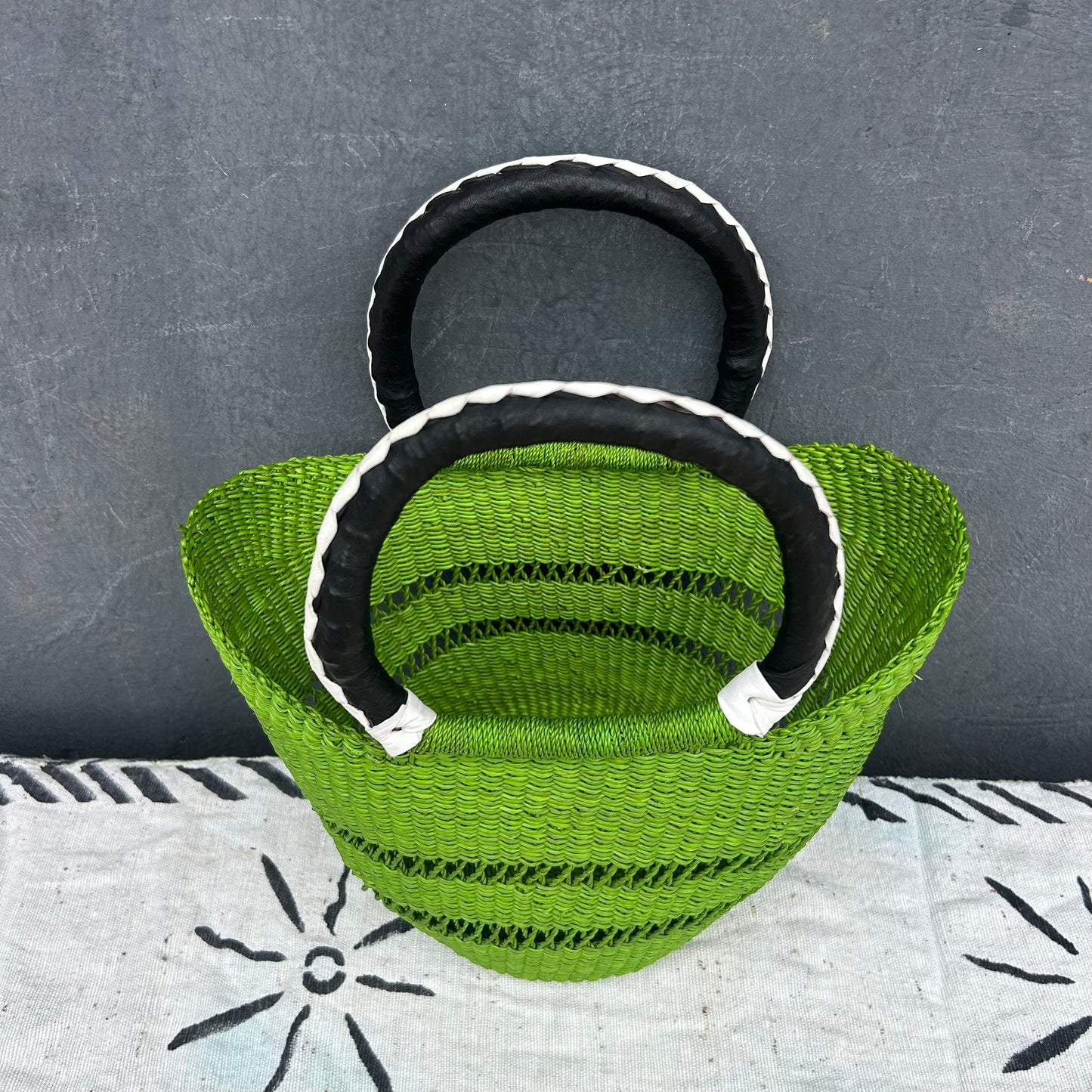 Small U-Shopper Bolga Basket - arabolgabaskets.com