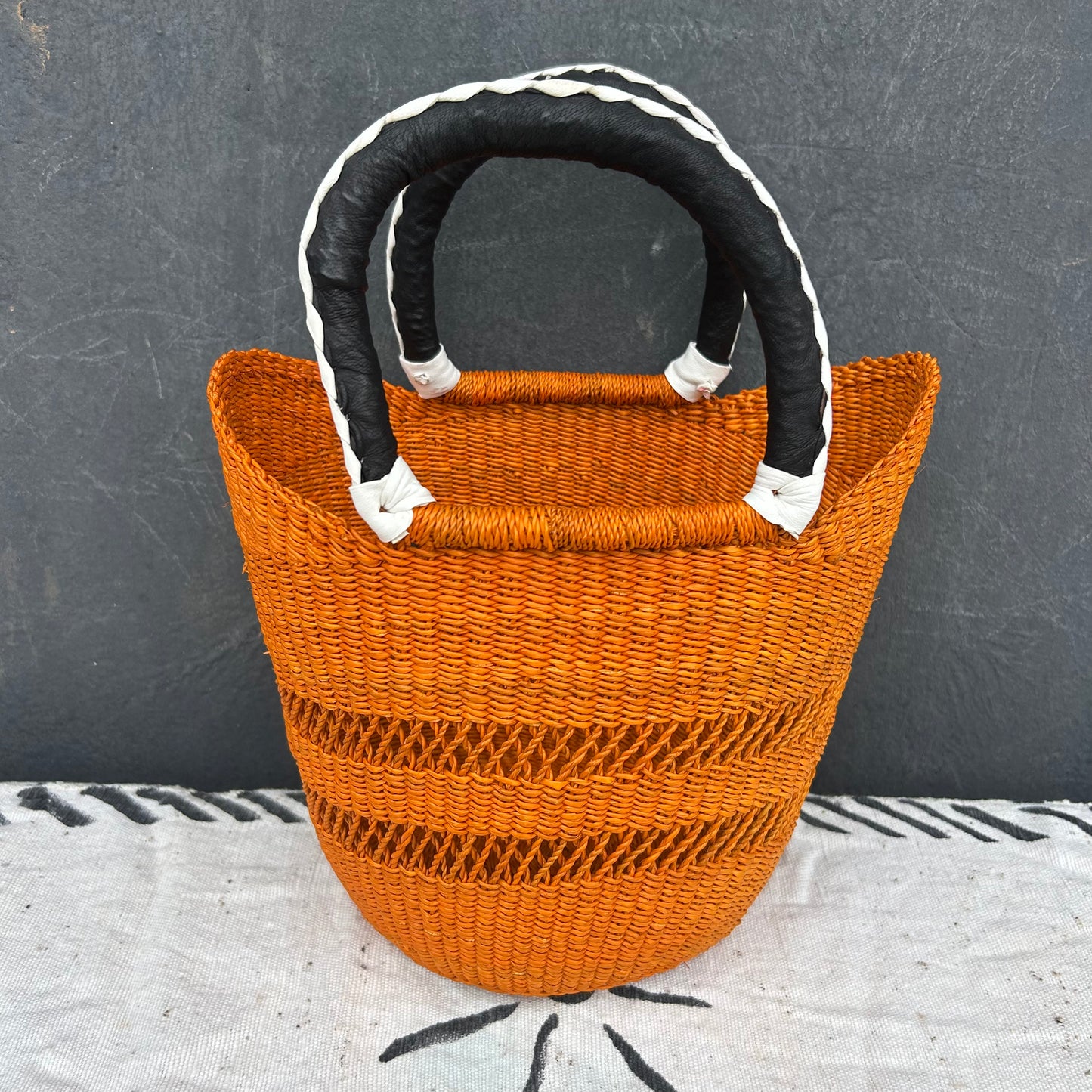 Small U-Shopper Bolga Basket - arabolgabaskets.com