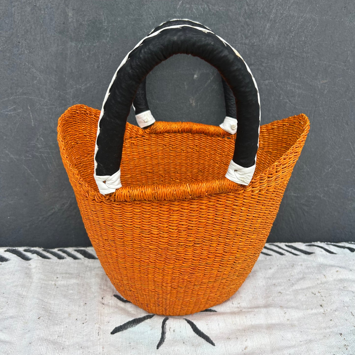 Small U-Shopper Bolga Basket - arabolgabaskets.com