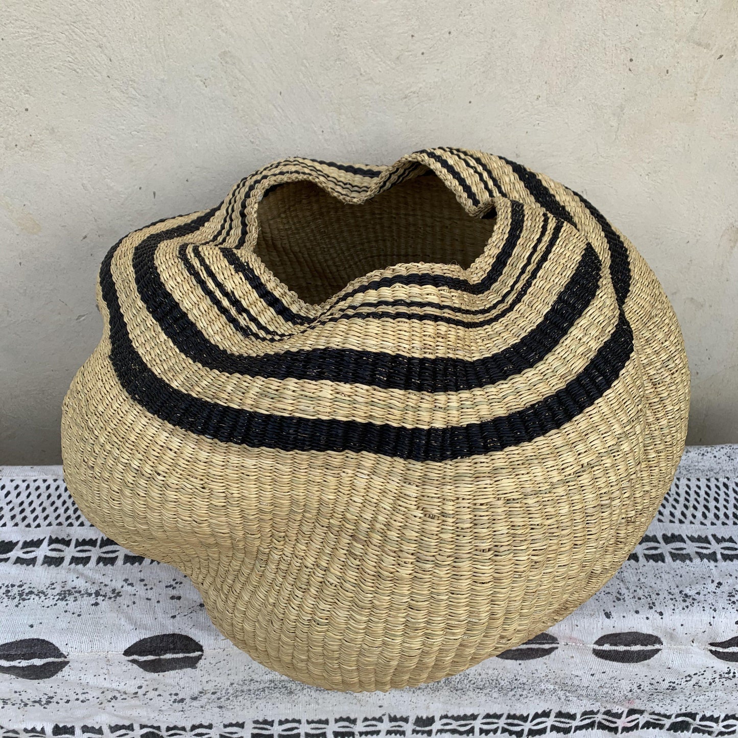 Wave Pot Bolga Basket - arabolgabaskets.com