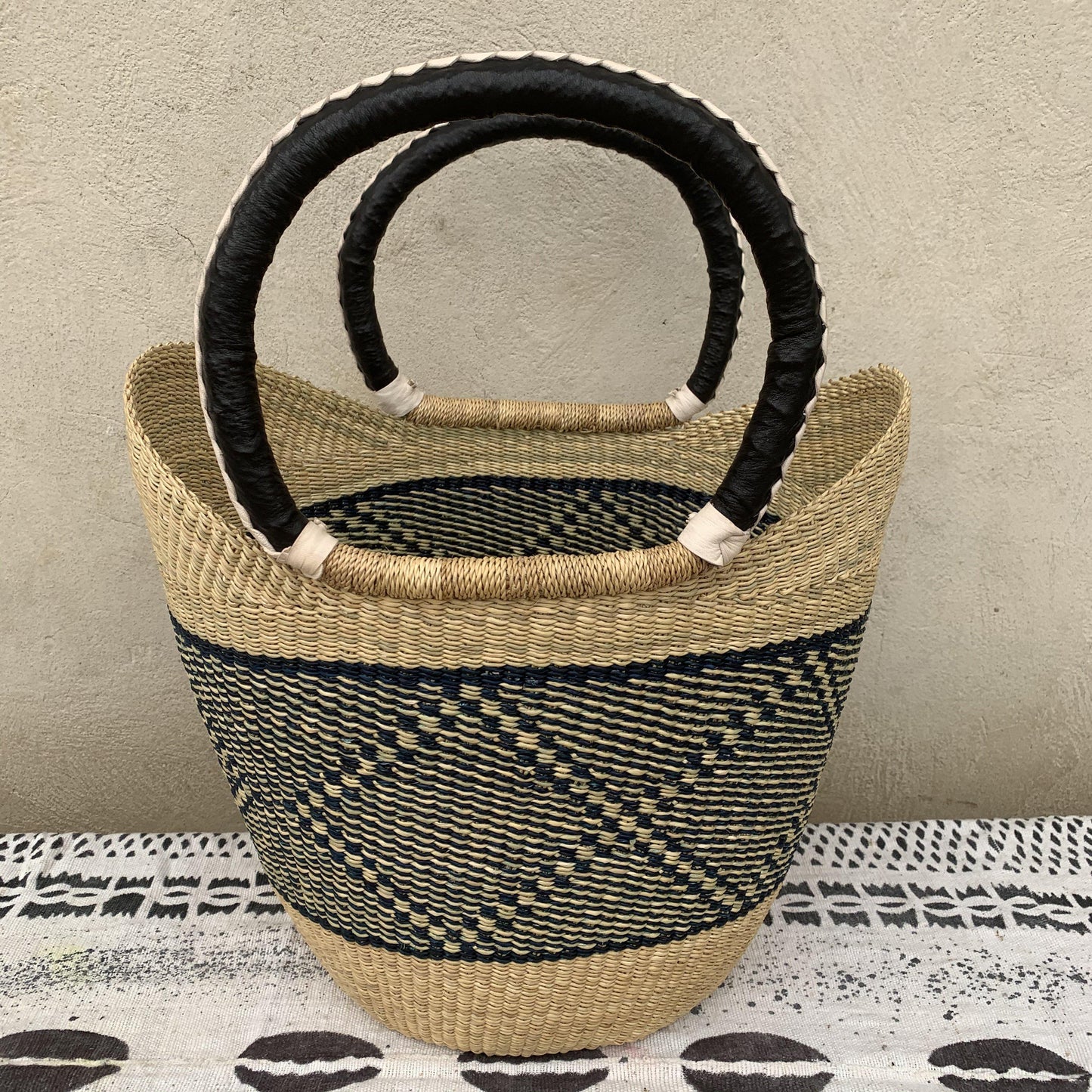 Large U-Shopper Bolga Basket - arabolgabaskets.com