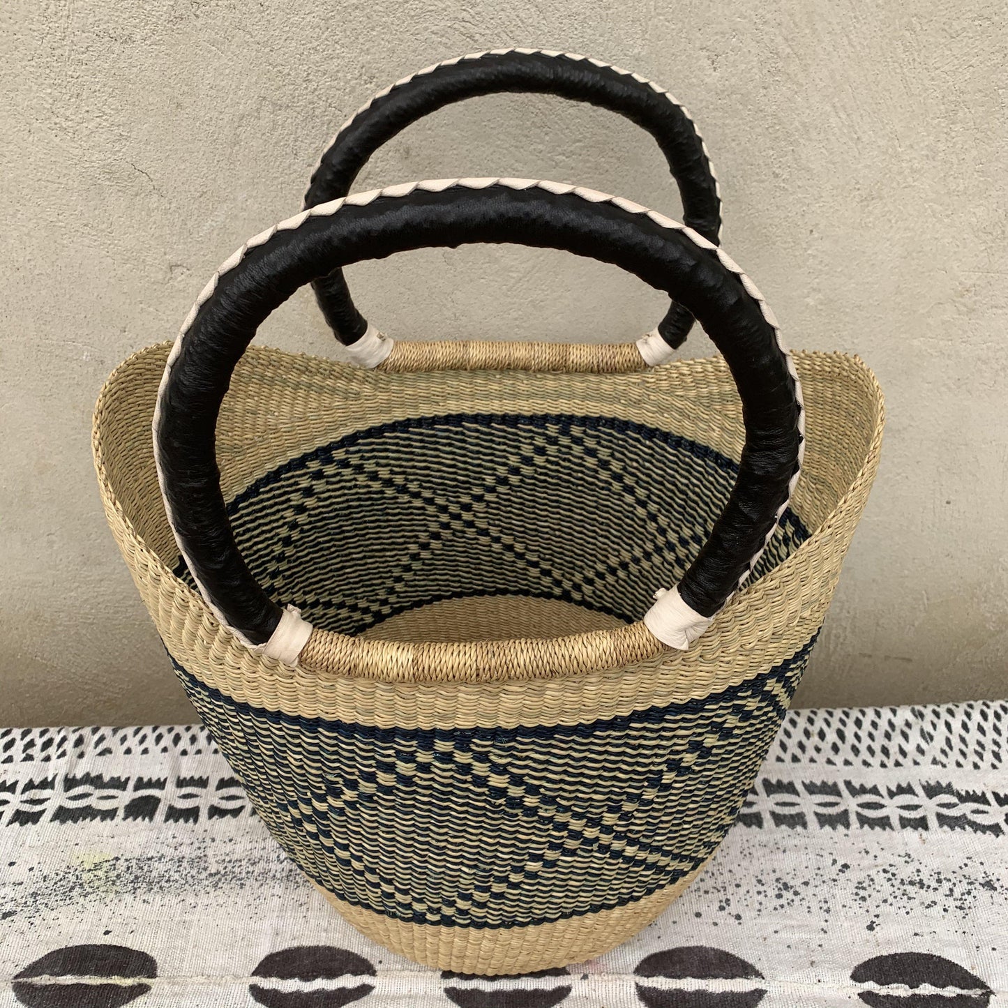 Large U-Shopper Bolga Basket - arabolgabaskets.com