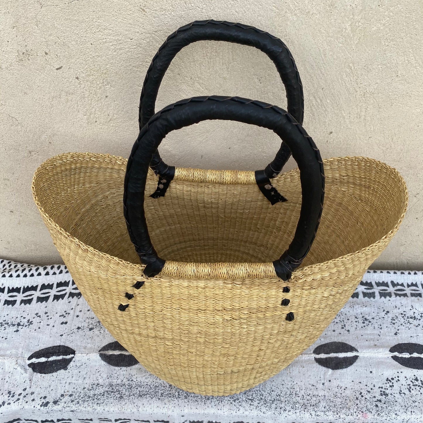 Large U-Shopper Bolga Basket - arabolgabaskets.com