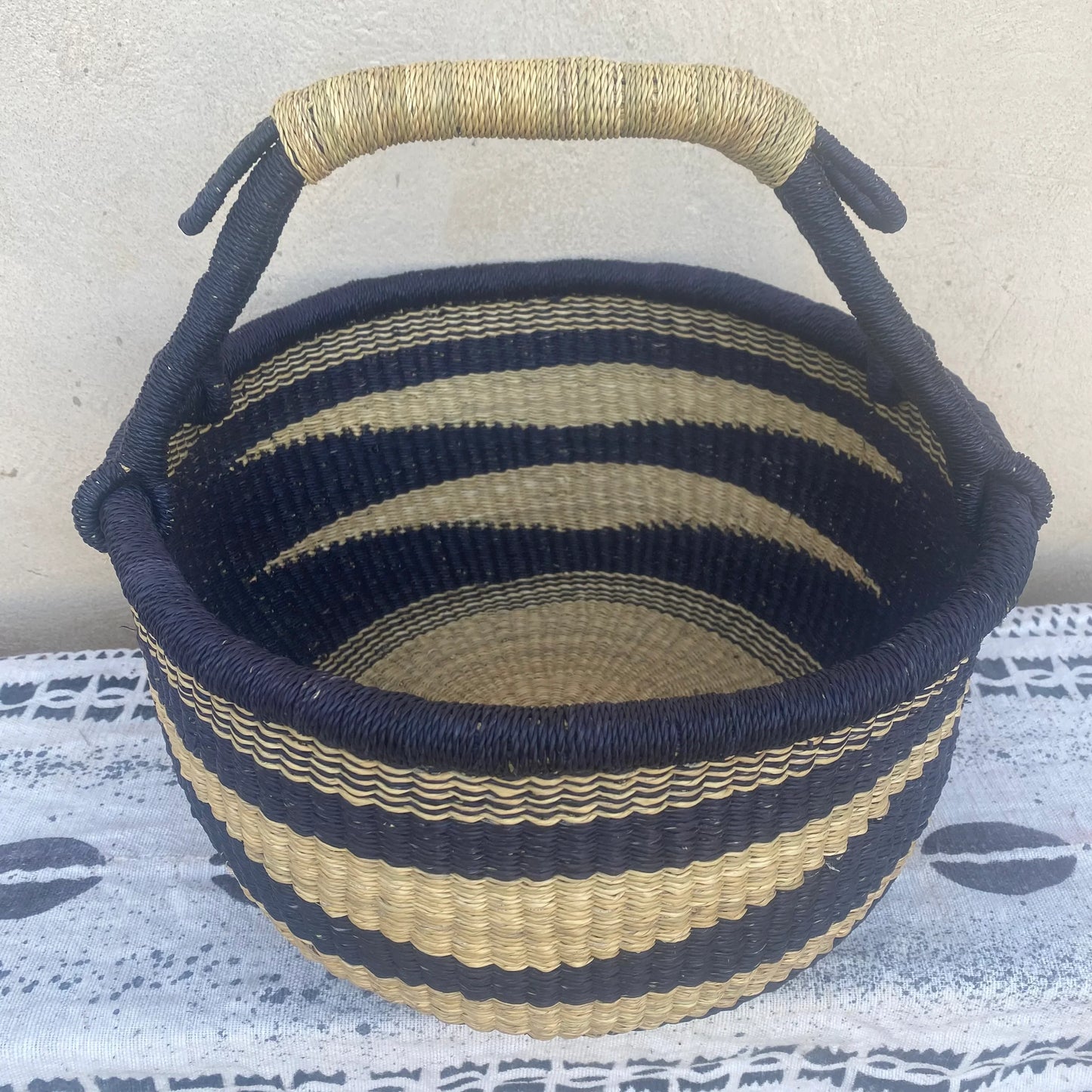 Large Bolga Round Market Basket
