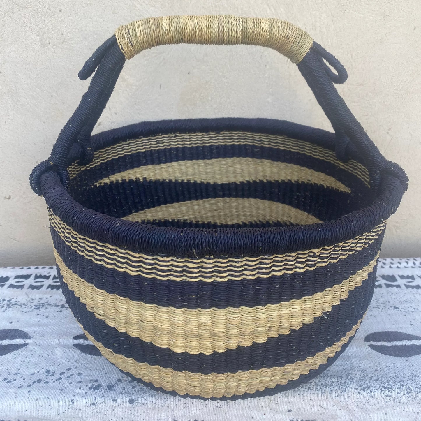 Large Bolga Round Market Basket