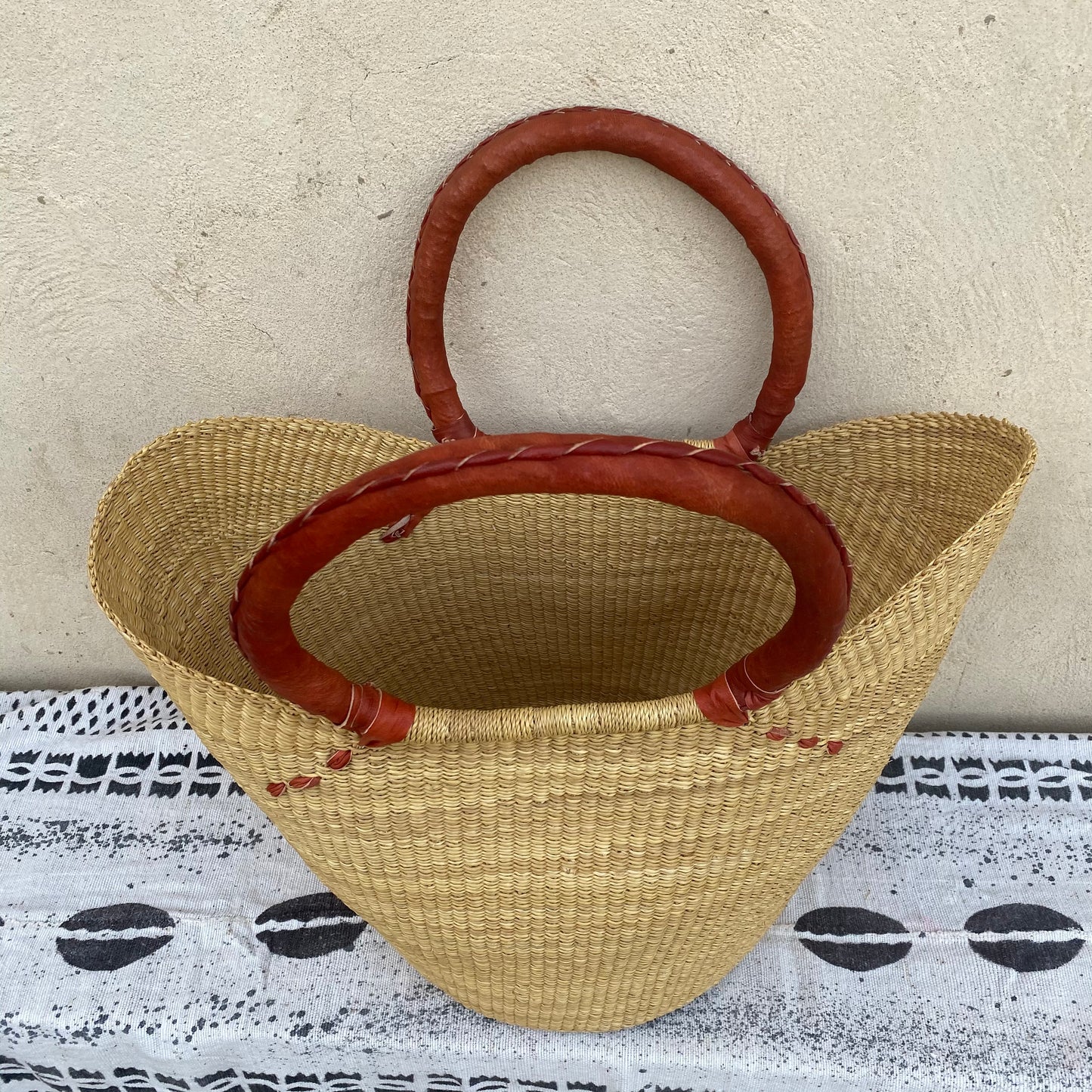 Large U-Shopper Bolga Basket - arabolgabaskets.com