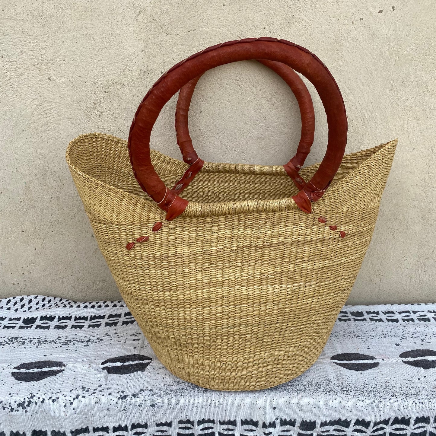 Large U-Shopper Bolga Basket - arabolgabaskets.com