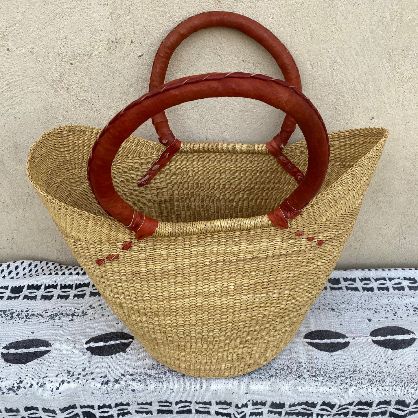 Large U-Shopper Bolga Basket - arabolgabaskets.com