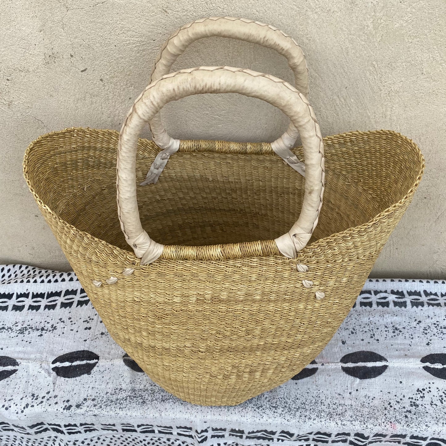 Large U-Shopper Bolga Basket - arabolgabaskets.com