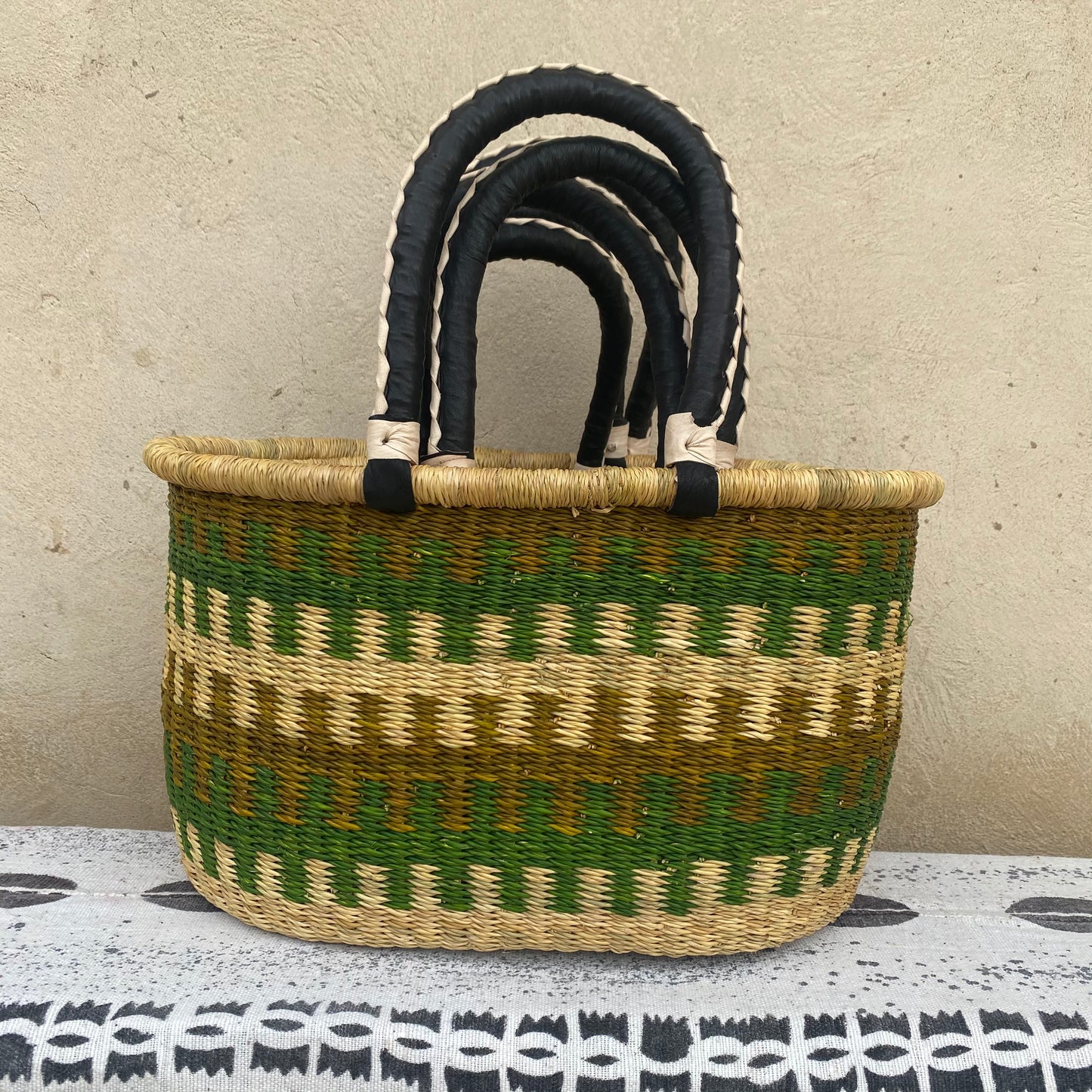 Oval Shopper Bolga Basket - Set of 3 - arabolgabaskets.com