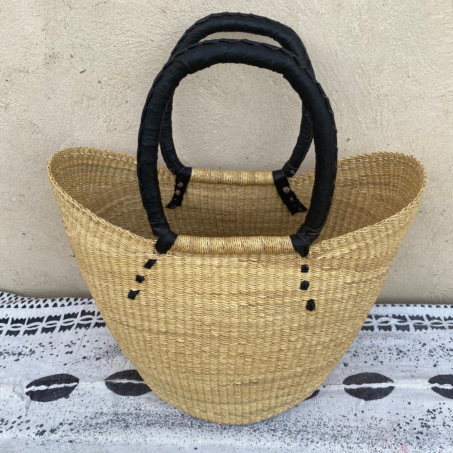 Large U-Shopper Bolga Basket - arabolgabaskets.com