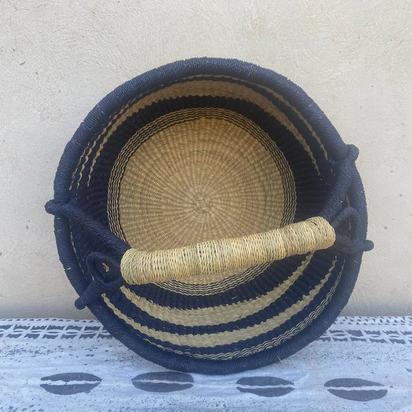 Large Bolga Round Market Basket