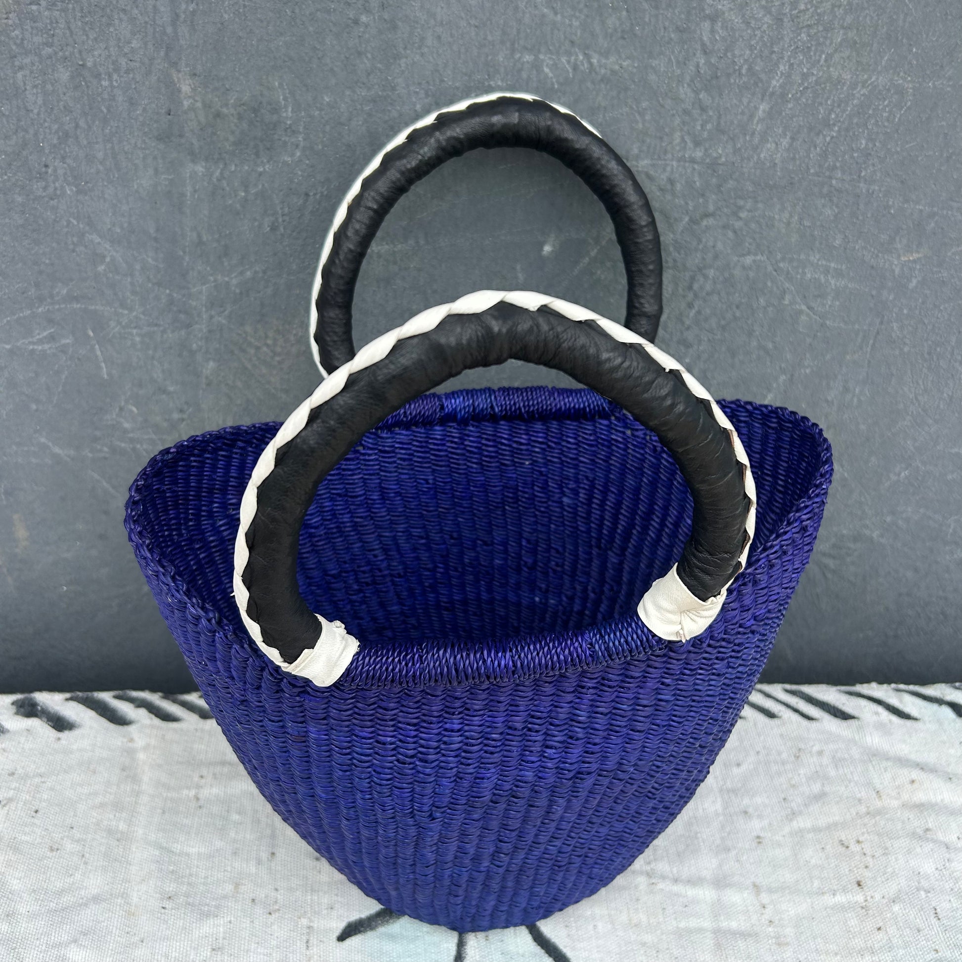 Small U-Shopper Bolga Basket - arabolgabaskets.com