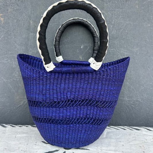 Small U-Shopper Bolga Basket - arabolgabaskets.com
