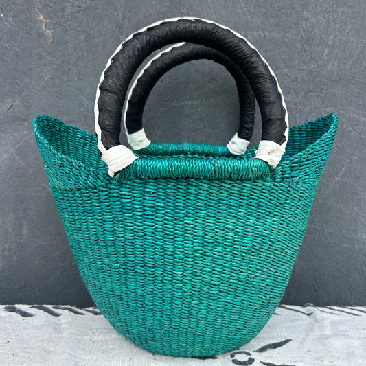 Small U-Shopper Bolga Basket - arabolgabaskets.com