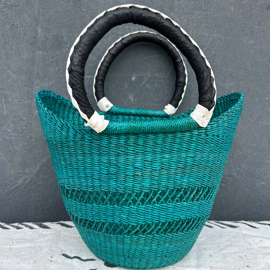 Small U-Shopper Bolga Basket - arabolgabaskets.com