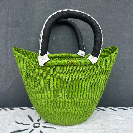 Small U-Shopper Bolga Basket - arabolgabaskets.com