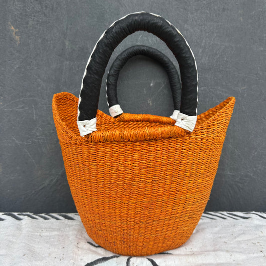 Small U-Shopper Bolga Basket - arabolgabaskets.com
