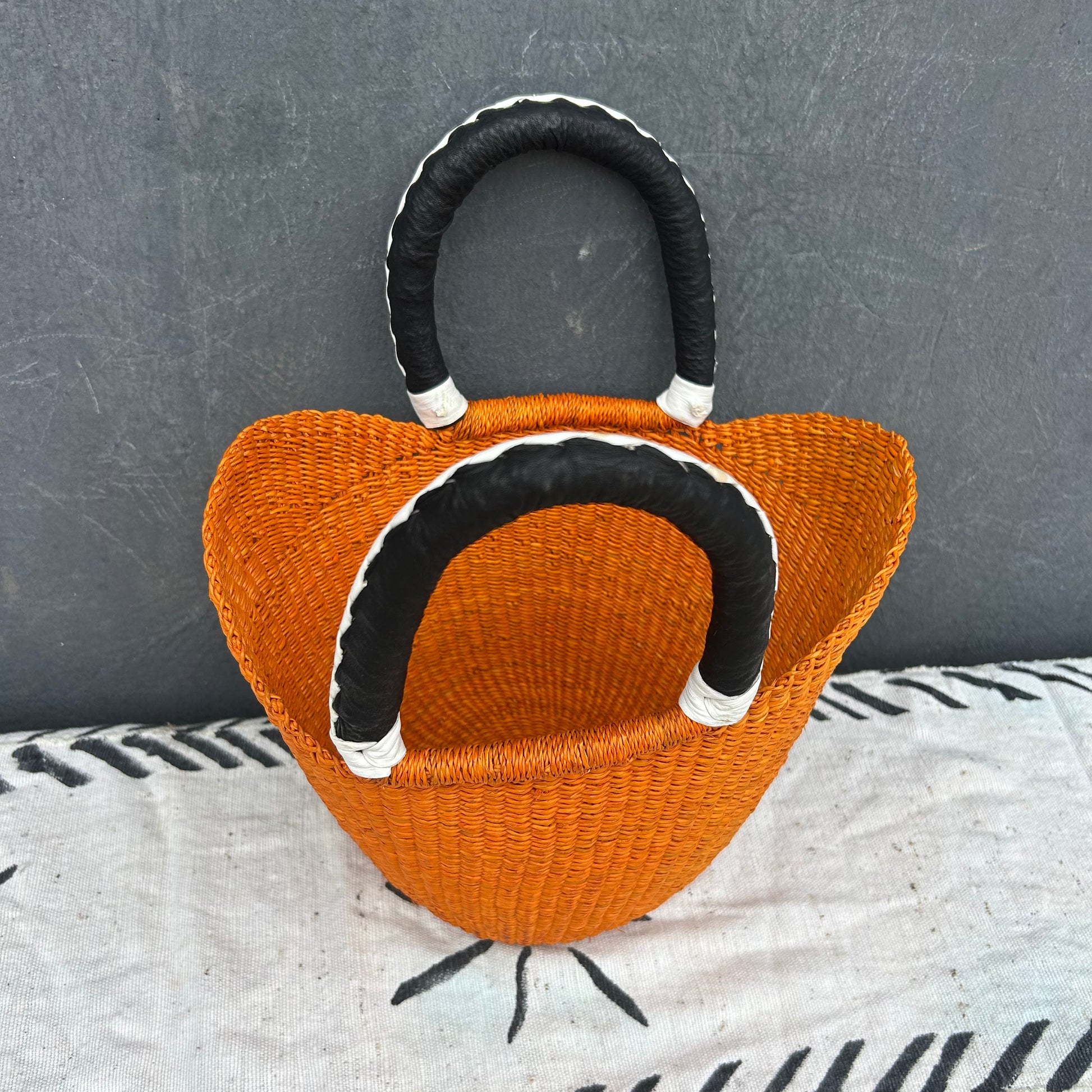 Small U-Shopper Bolga Basket - arabolgabaskets.com