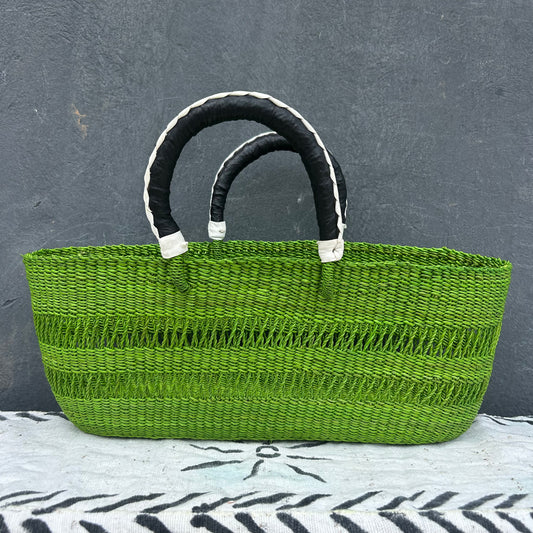 Handwoven Bolga Tote Basket/Picnic Basket/Shopping Basket - arabolgabaskets.com