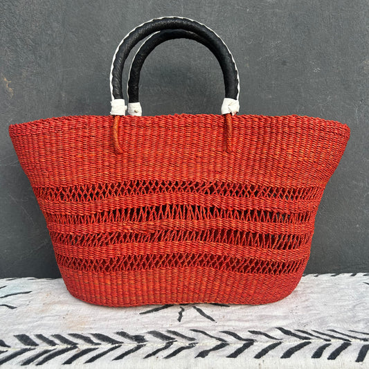 Bolga Shopping Basket/tote Bag/picnic Bag/Bearch Bag - arabolgabaskets.com