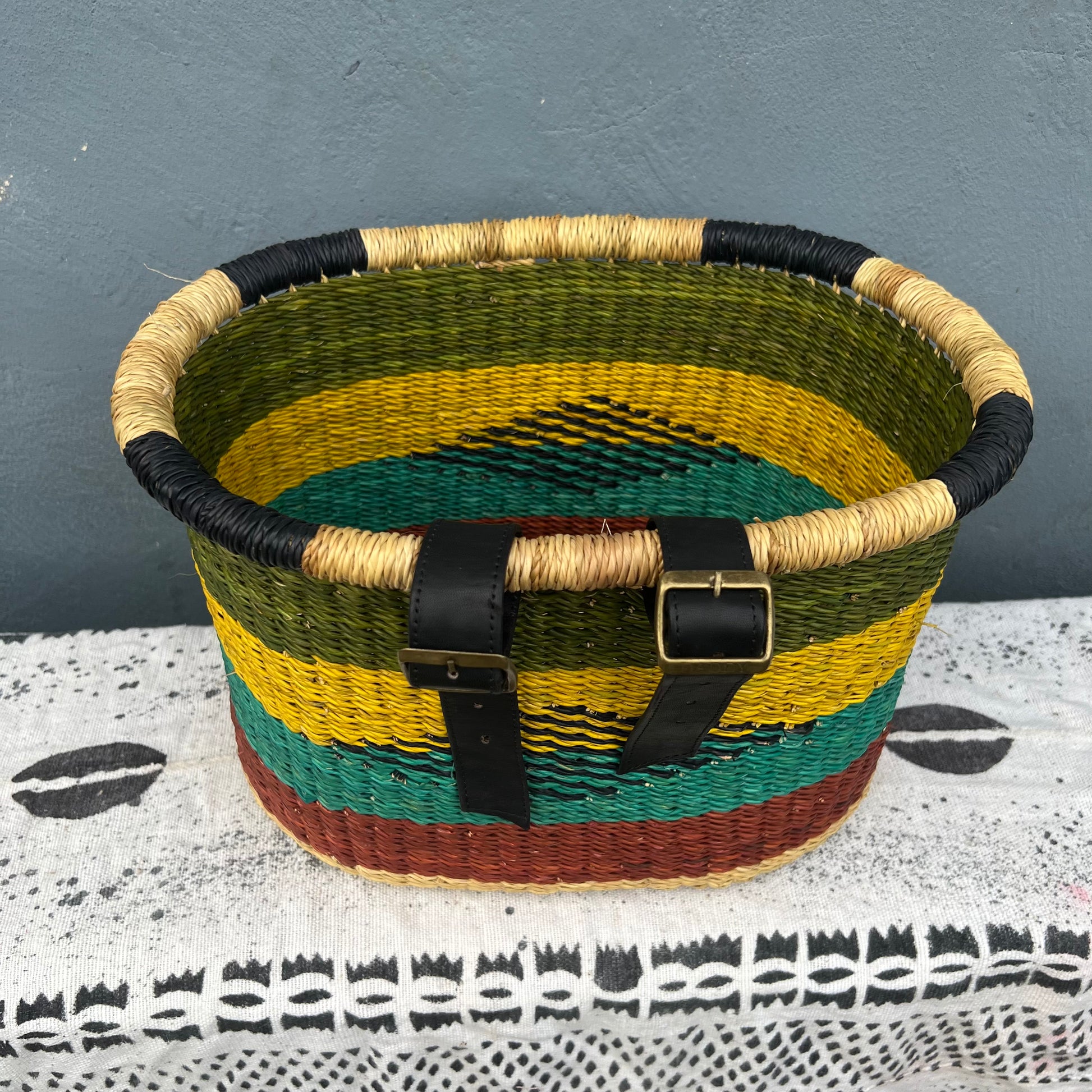 Bolga Bike/Bicycle Basket - arabolgabaskets.com