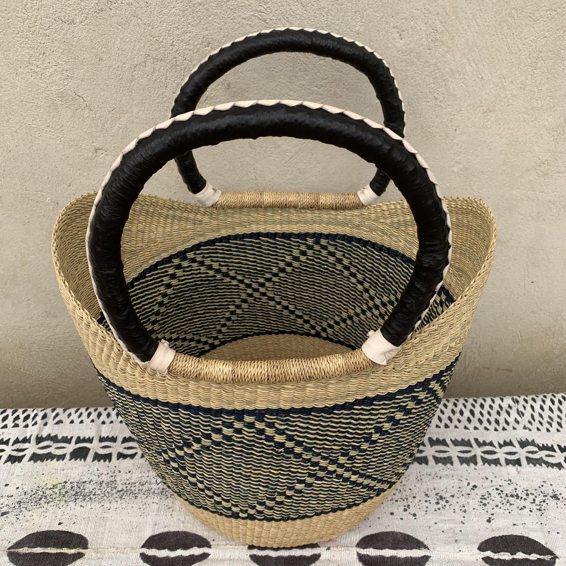 Large U-Shopper Bolga Basket - arabolgabaskets.com