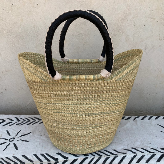 Large U-Shopper Bolga Basket - arabolgabaskets.com
