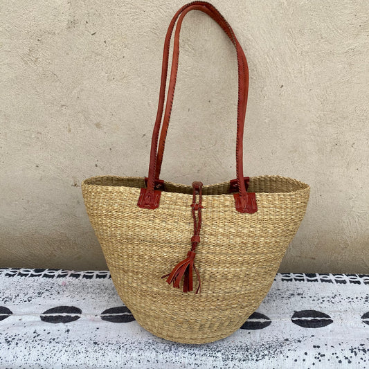 Handwoven Straw Tote Bag