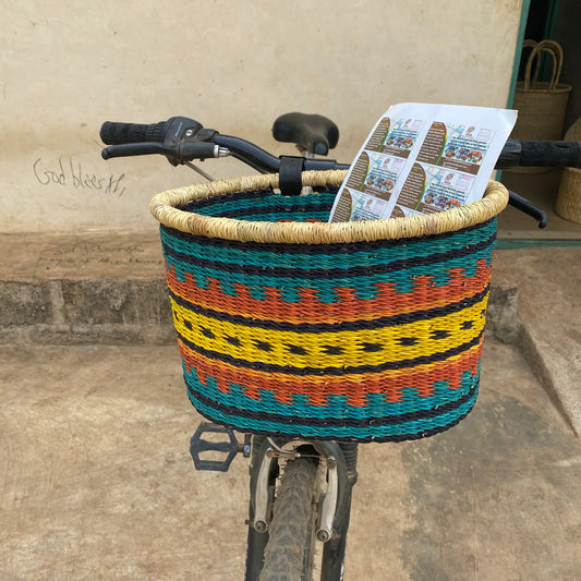 Bolga Bike/Bicycle Basket - arabolgabaskets.com