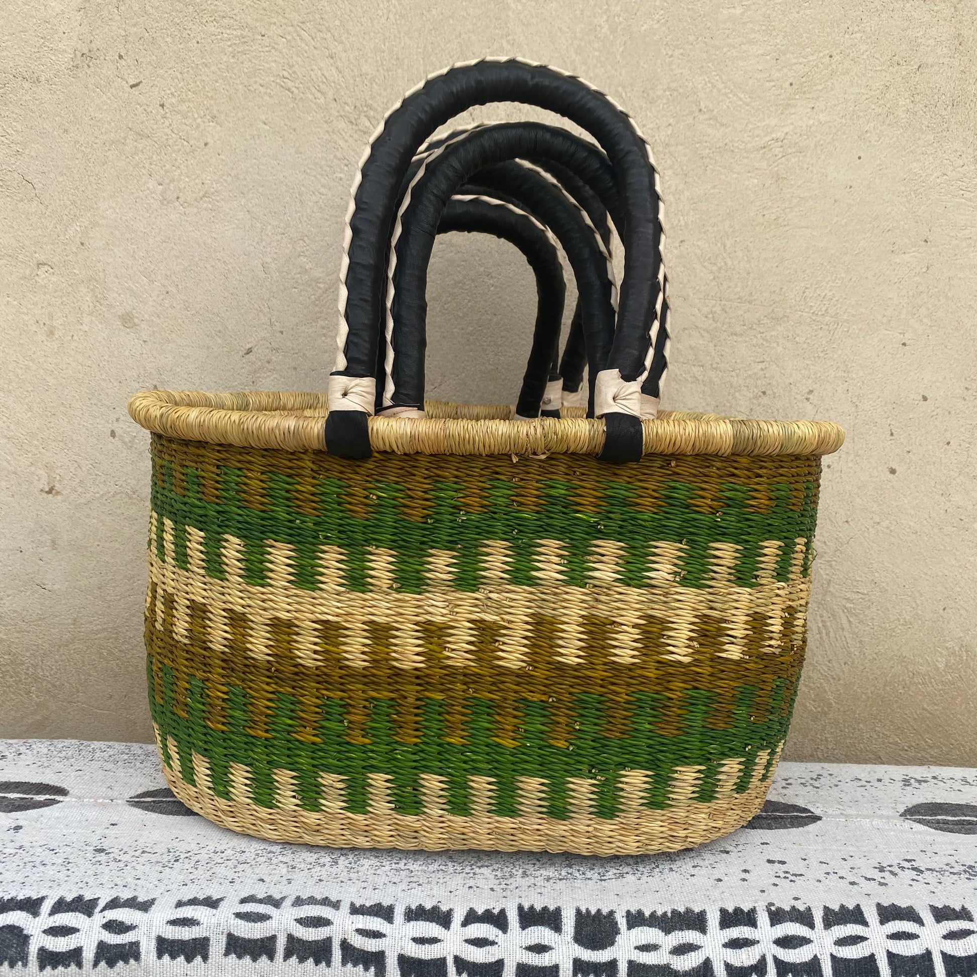 Oval Shopper Bolga Basket - Set of 3 - arabolgabaskets.com