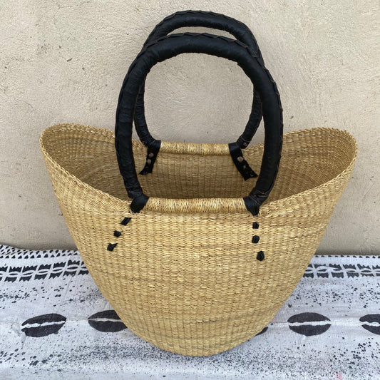 Large U-Shopper Bolga Basket - arabolgabaskets.com